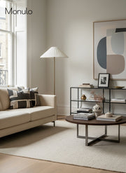 Luminella Contemporary Linen Shade Bronze Floor Lamp – Bedroom & Living Area Lighting